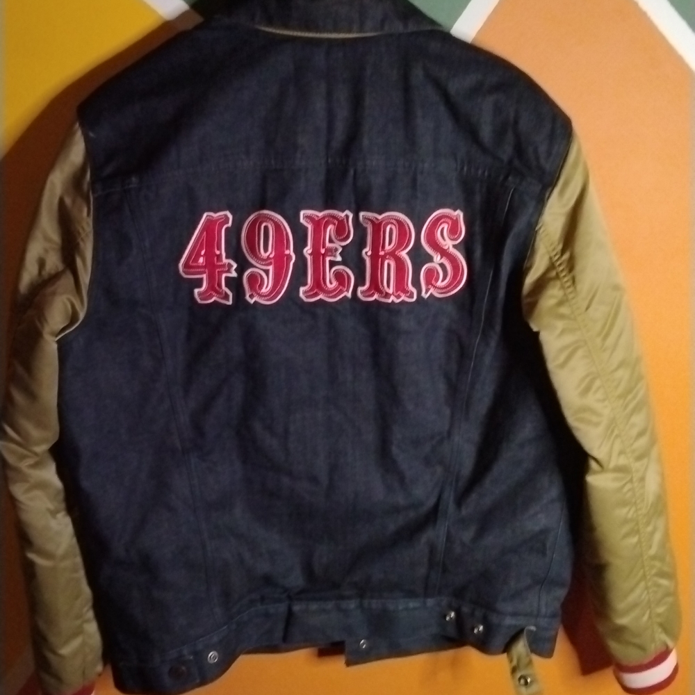 Levi's Men's San Francisco 49ers Denim Varsity Jacket